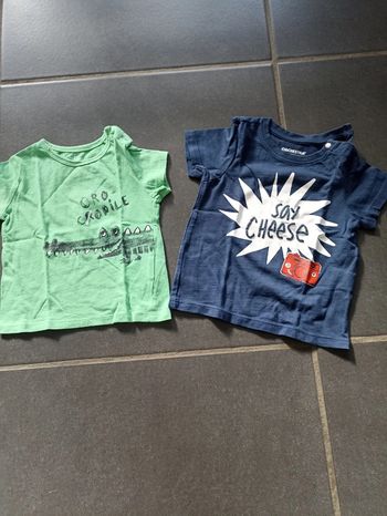 Lot 2 t-shirt 12 mois