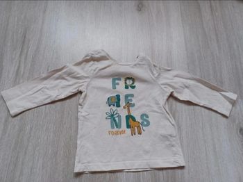 T-shirt manches longues 
12 mois coton