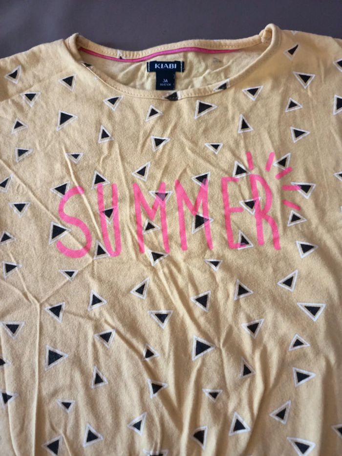 Tee shirt jaune noir Summer - photo numéro 2