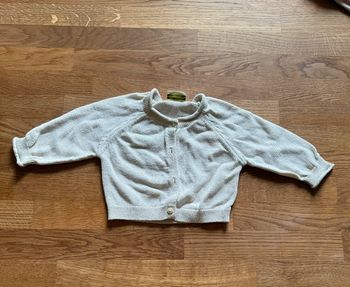 Gilet fille crème doré