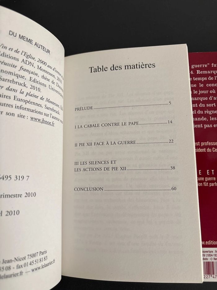 Lot de 2 magnifiques petits livres Pie XII face aux Nazis et le pape et la grande guerre - photo numéro 4