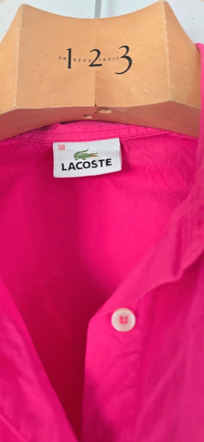 Chemisette Lacoste rose femme Taille 38 - photo numéro 9