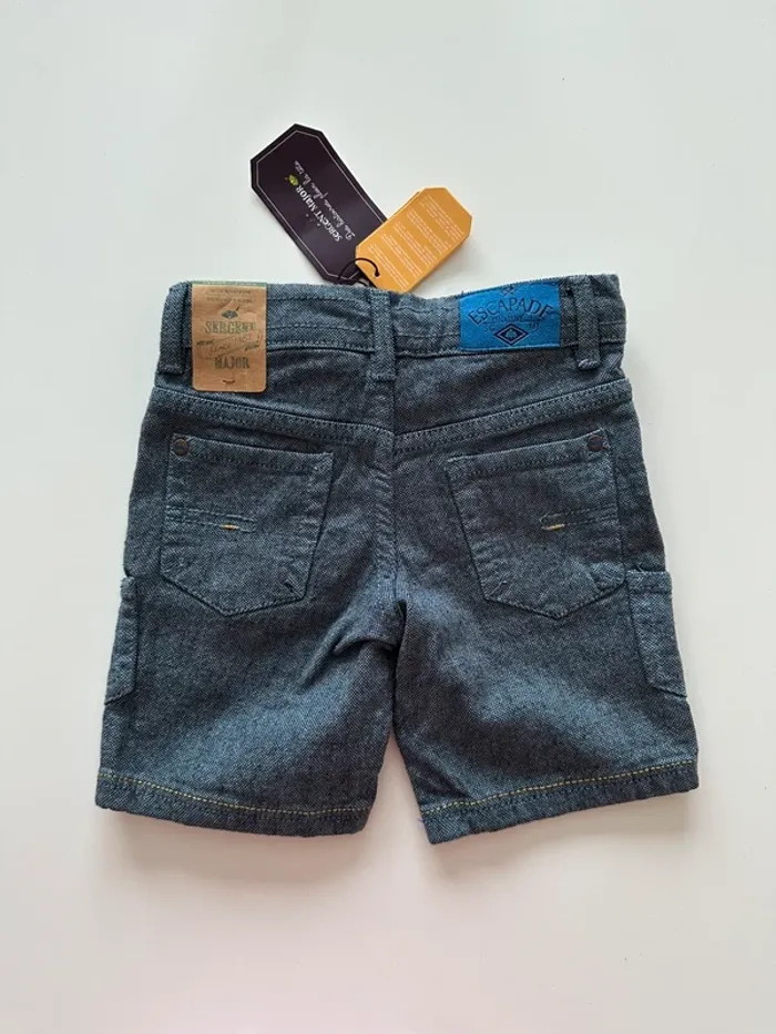 Short bleu/gris chiné - 2 ans (92cm) - Sergent Major - Neuf avec étiquette - photo numéro 5