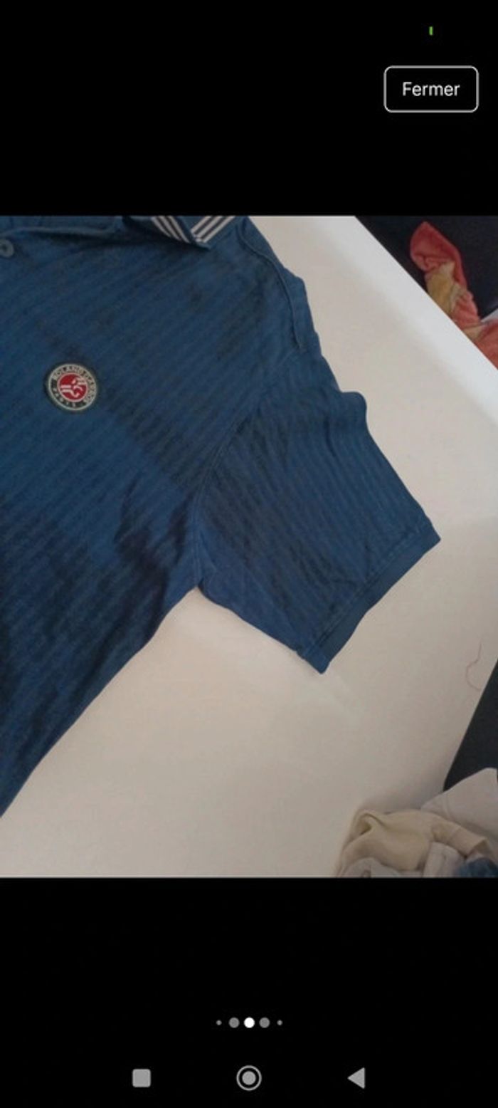 Tee shirt Polo homme Adidas x Roland Garros taille XXL rétro vintage - photo numéro 5