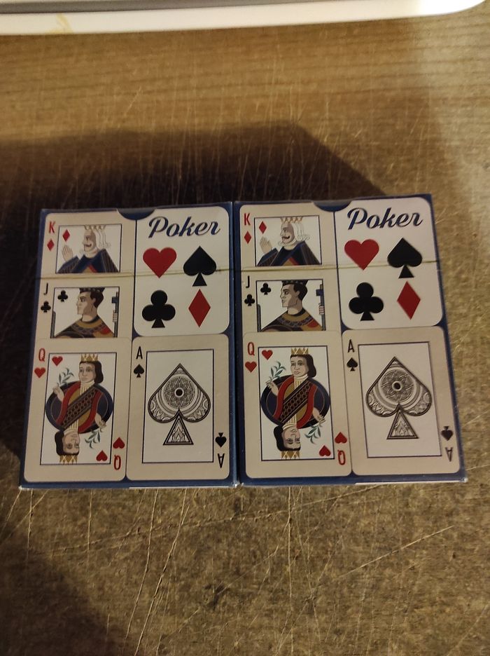 Lot De 2 Jeux De 54 Cartes Classiques