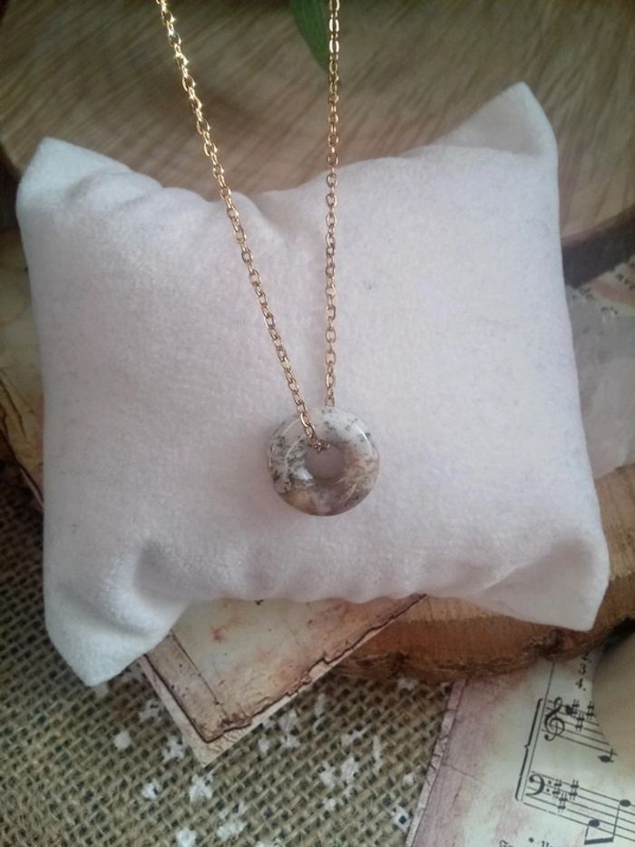 Collier en agate mousse - photo numéro 3