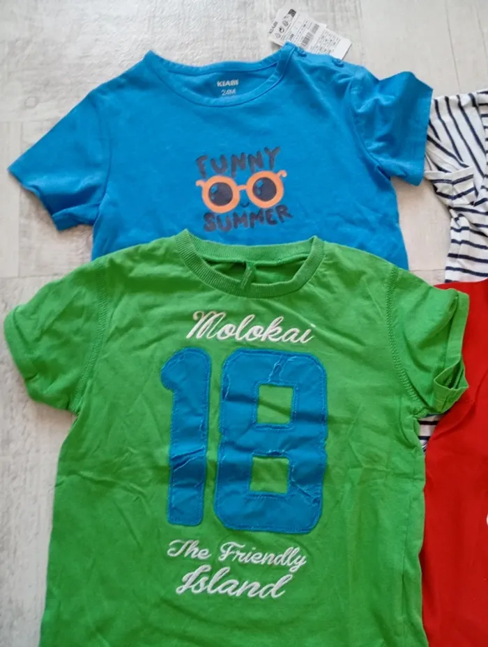 Lot t-shirts manches courtes 24 mois 2 ans - photo numéro 2
