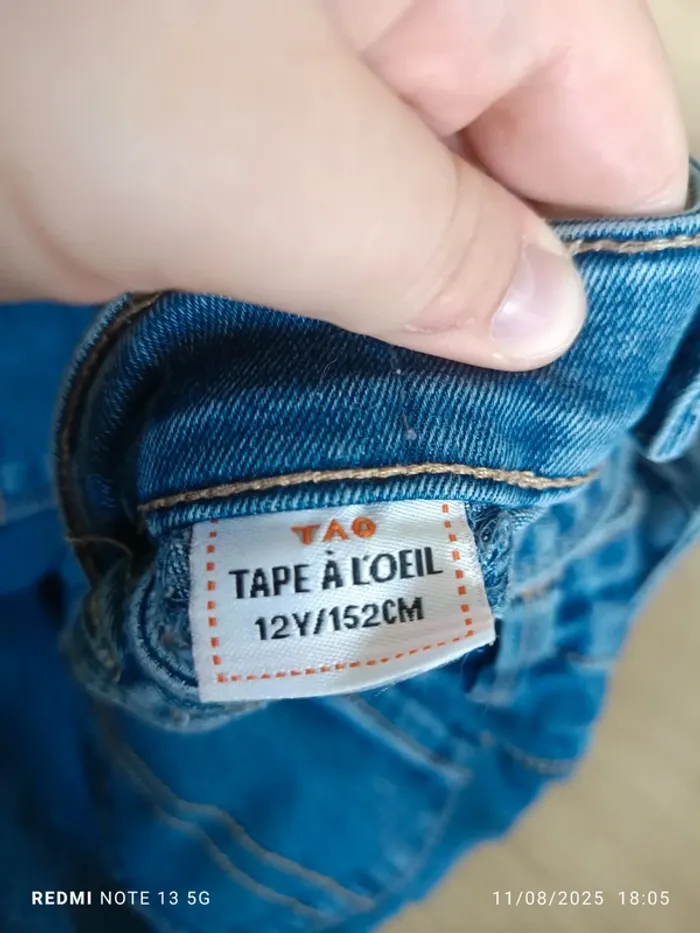 Magnifique salopette pantalon tape à l'oeil taille 12 ans - photo numéro 5