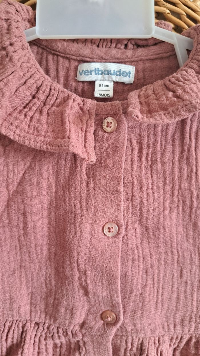 robe gaze de coton vertbaudet 18mois 👶 - photo numéro 2