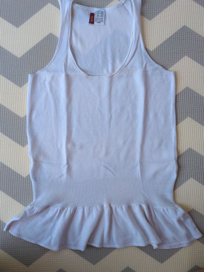 Débardeur maille blanc Tipster