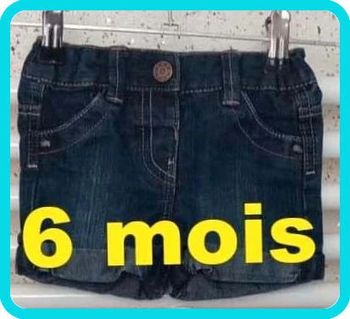 Short  en jeans  Kiabi  Taille  6  mois
