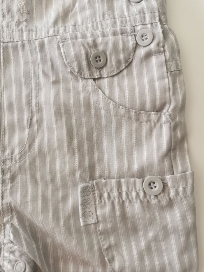 Salopette bébé grise à rayure blanche 18 mois de la marque dirkje neuf avec étiquette - photo numéro 3