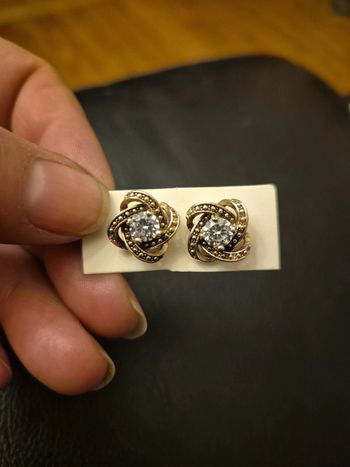 boucles d'oreilles avec strass