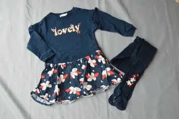 Robe courte Orchestra fille 3 ans - Rouge Marine