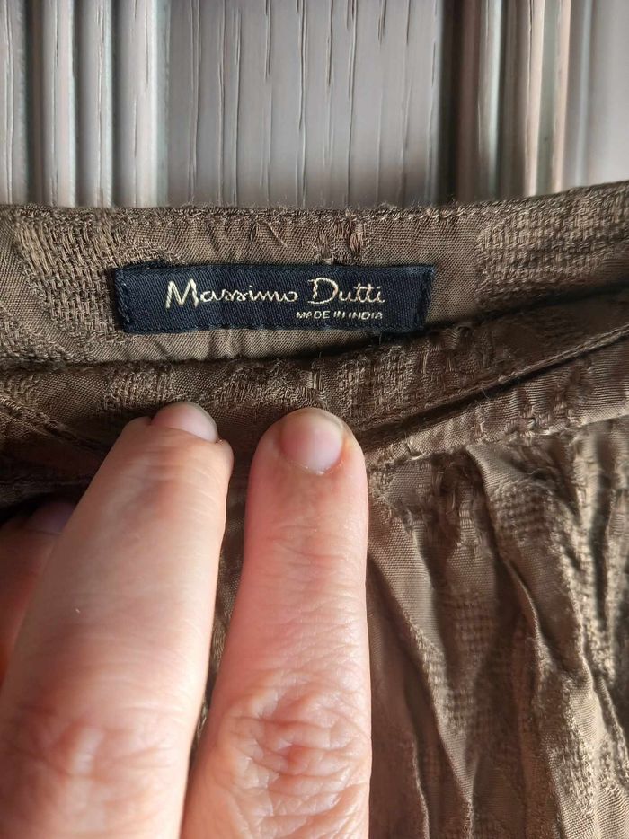 Jupe porte feuille verte Massimo Dutti - photo numéro 4
