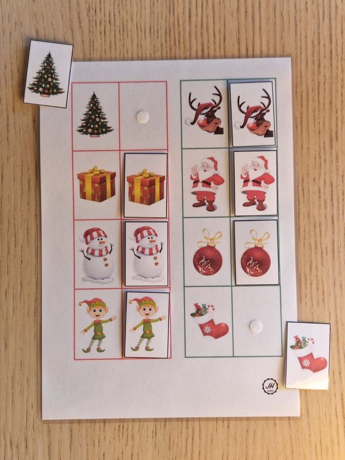 Fiche Montessori : Les doubles spécial Noël - photo numéro 2