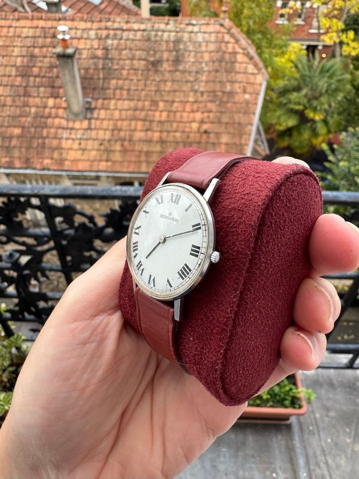Montre Michel Herbelin vintage – Cadran chiffres romains – Bracelet LIP cuir – Élégance française - photo numéro 2