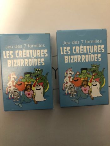 Lot 2 jeux de 7 familles Les créatures bizarroïdes Mac Donalds