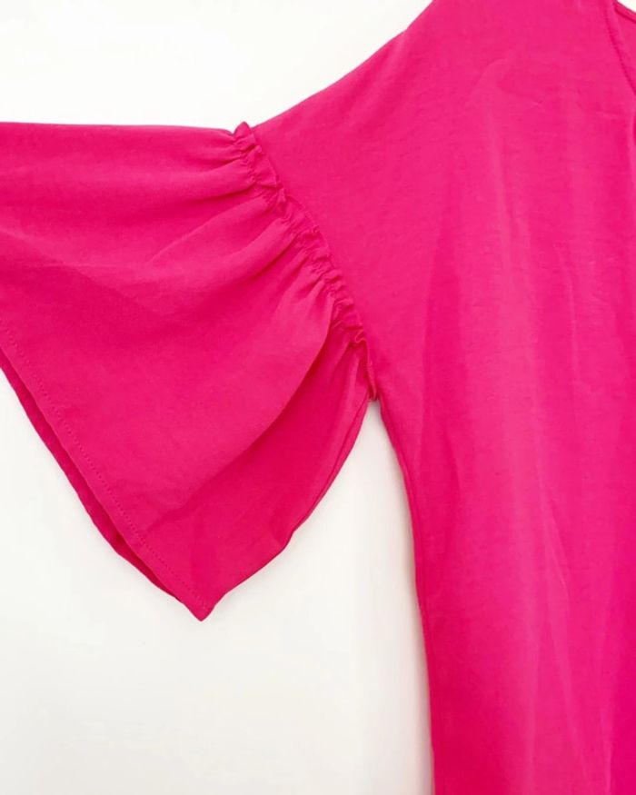 Blouse rose manches ballon - Stradivarius - photo numéro 3