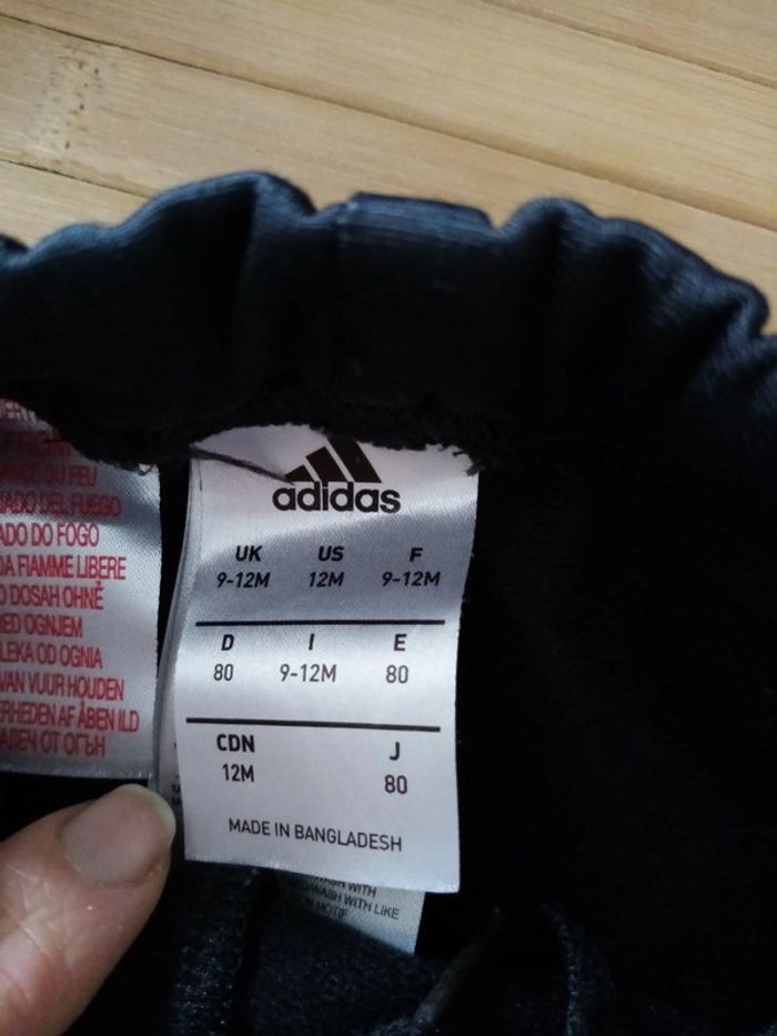 Pantalon Adidas 9-12mois + veste floquée - photo numéro 3