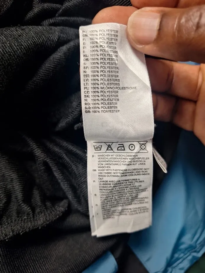 Veste Adidas vintage zippée – Taille L – Bleu/Noir – 2005 - brodé (573) - photo numéro 14