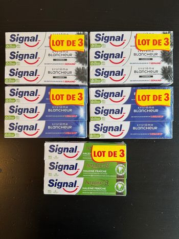 Lot dentifrice signal 