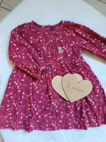 Robe velours bébé fille