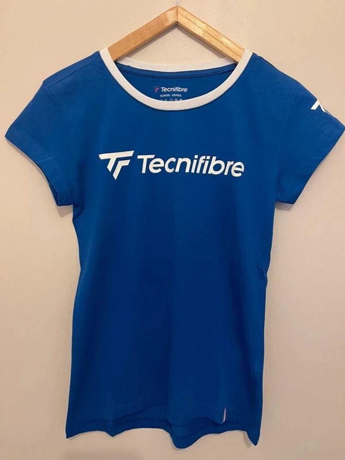 Tecnifibre- T shirt Cotton Tee Royal taille XS - photo numéro 3