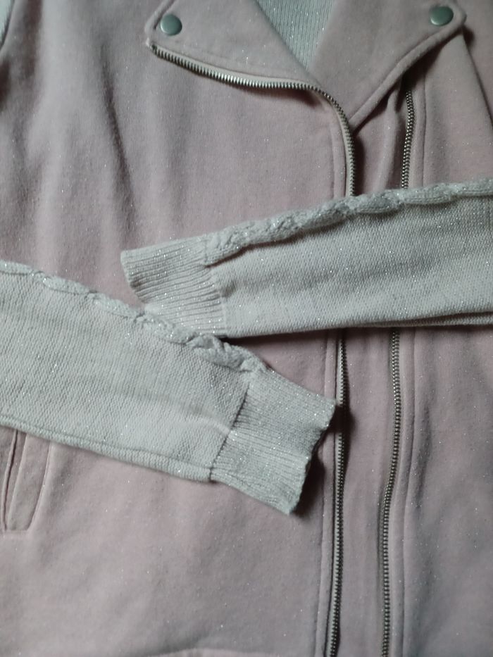 Veste style perfecto rose taille 14 ans - photo numéro 2