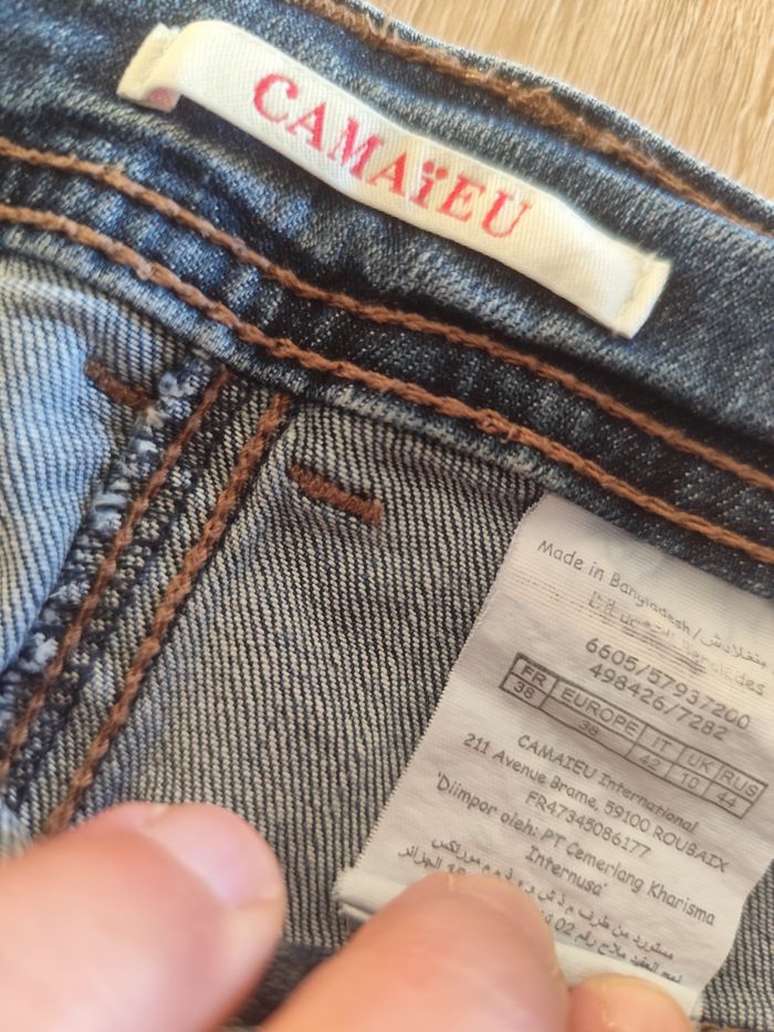 Jupe en jean 38 camaïeu - photo numéro 3