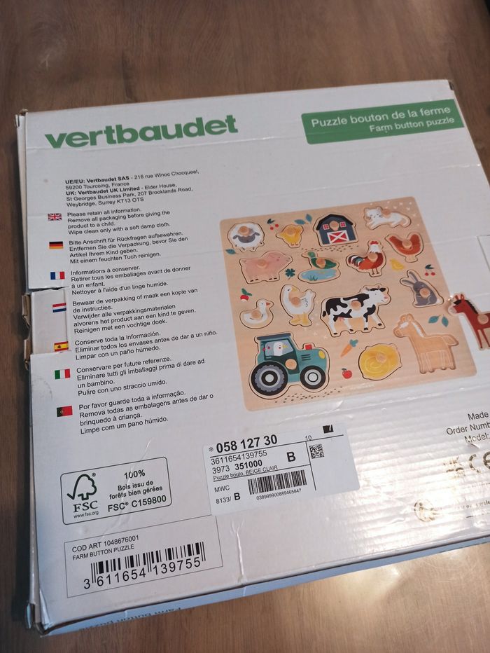 Puzzle bouton Vertbaudet - photo numéro 6