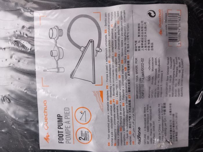 Pompe à pied (camping, matelas ...) Quechua neuve - photo numéro 2
