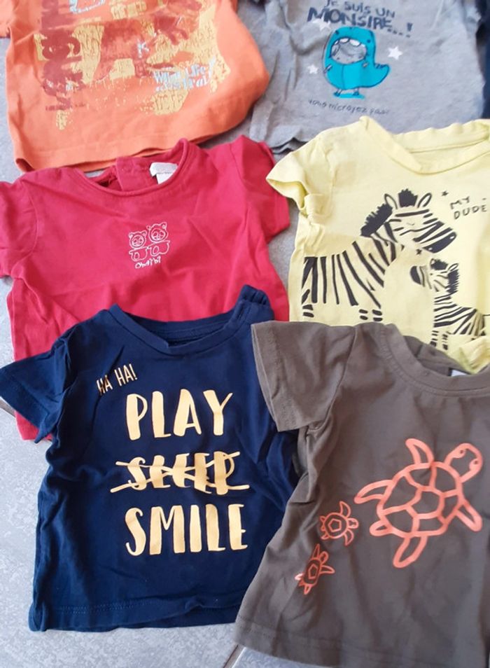 Lot 9 tee shirts mc garçon 3mois - photo numéro 4