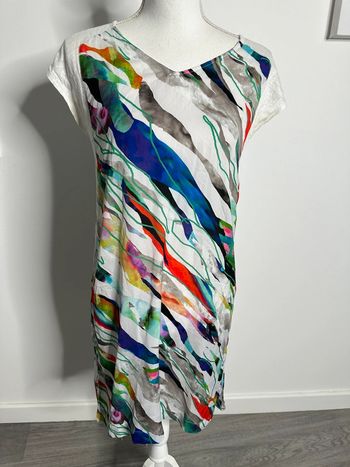 Robe bariolée blanche et multicolore Dikton’s T36 S