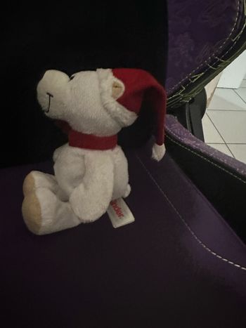 Peluche ourson de noel kinder