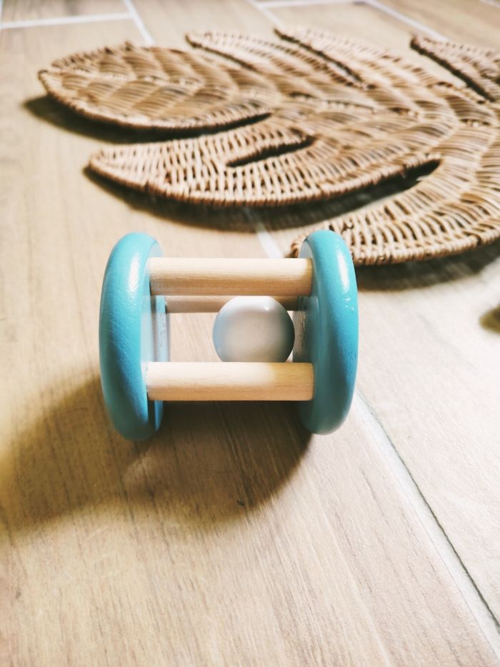 👶Rouleau Hochet Océan bleu en bois marque Little dutch - photo numéro 3