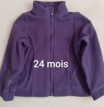 Gilet zippé polaire violet fille - Lisa Rose - 24 mois