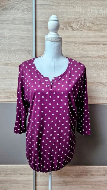 Blouse à pois.