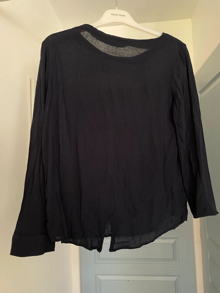 TEE shirt manches longues bleu marine Mango Taille XS - photo numéro 2