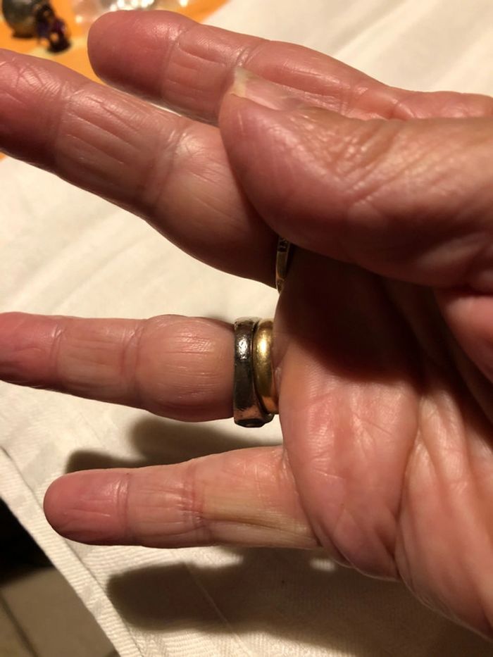 Bague bleue (ciel étoilé) et argentée - photo numéro 2