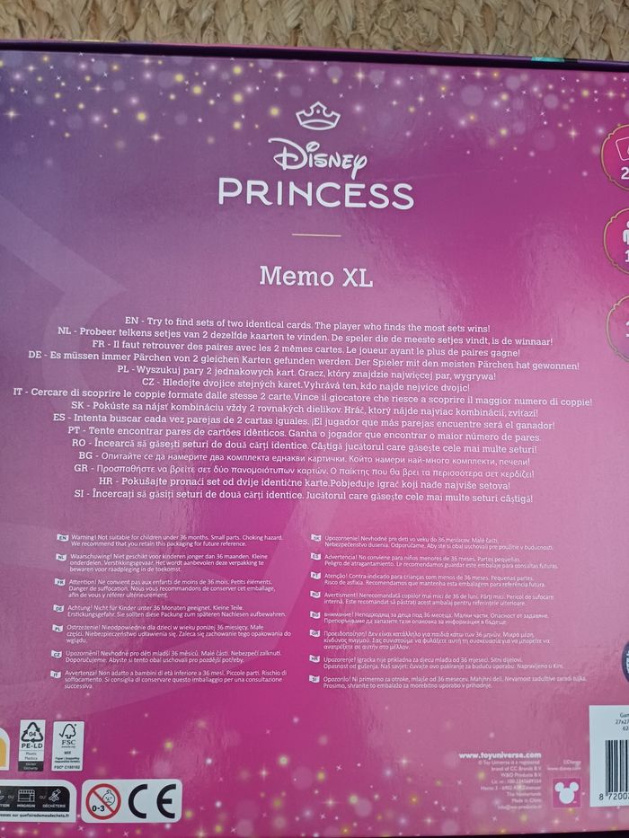 Jeux memo xl Disney - photo numéro 2