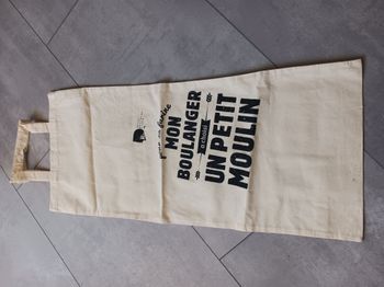 sac à pain crème imprimé 70 x 30 cm  Neuf