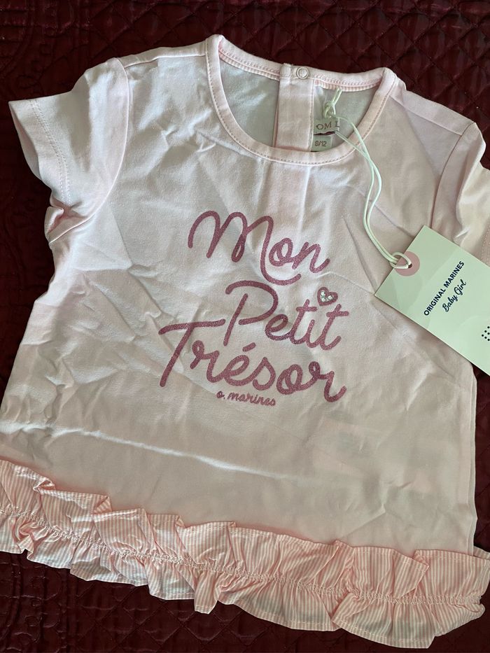 Ensemble tee shirt et short Little Poney 6 9 mois Original Marines - photo numéro 5