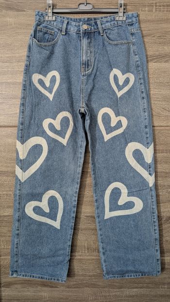 Jean large modif coeur