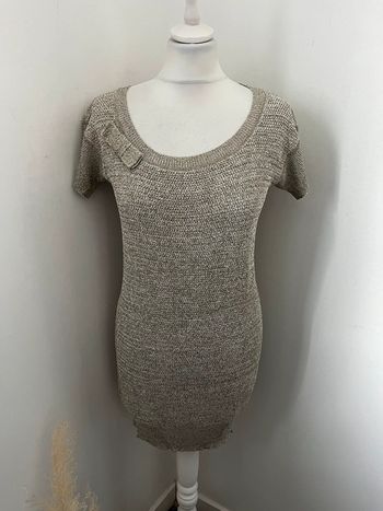 Robe beige et dorée Sandro S comme neuve