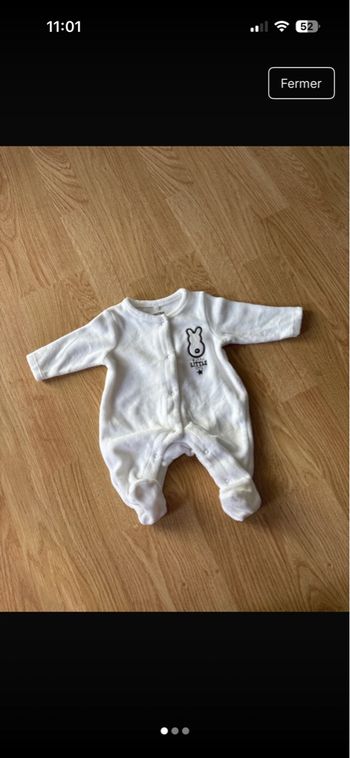 Pyjama mixte blanc naissance orchestra 