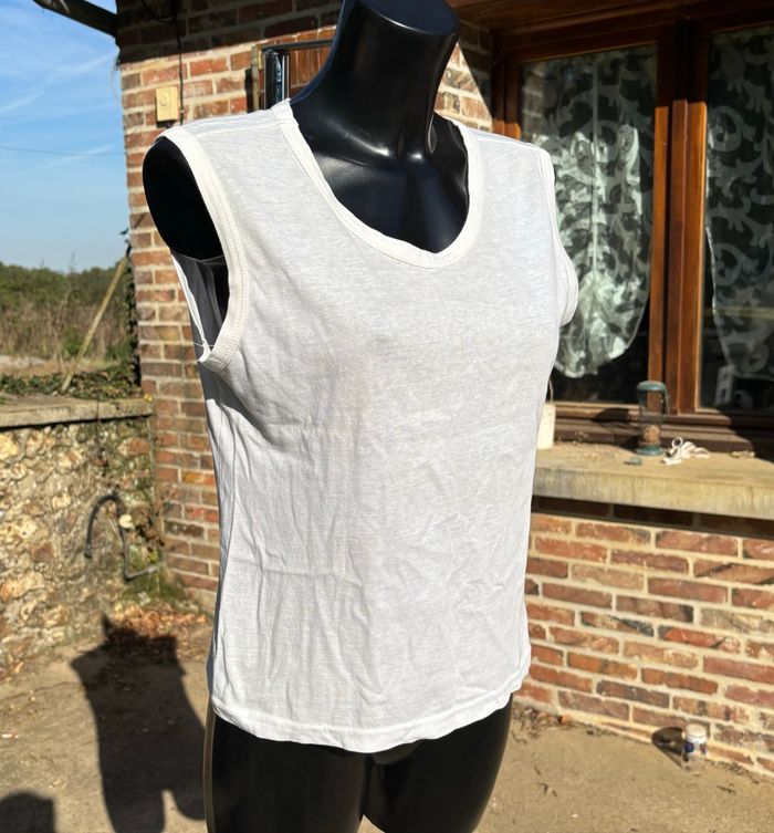Débardeur blanc sans manches Drôle de Copine T36/38 (S/M) - photo numéro 2