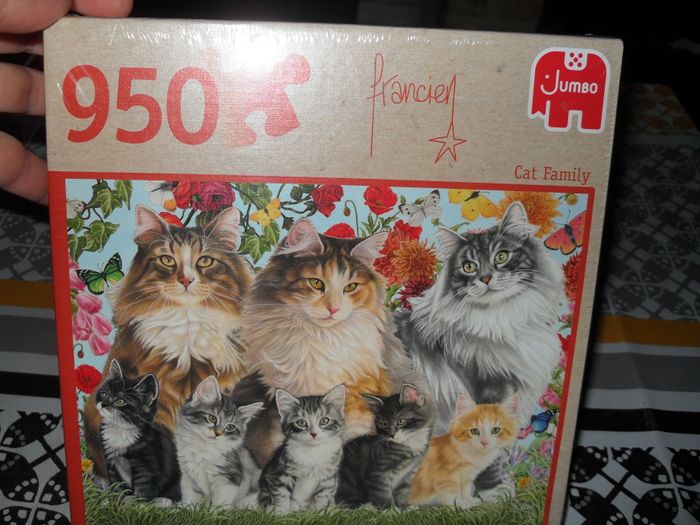 puzzle 950 pièces "la famille chats" marque Jumbo