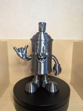 Faucheuse effet glitch numérique - Figurine art digital 3D