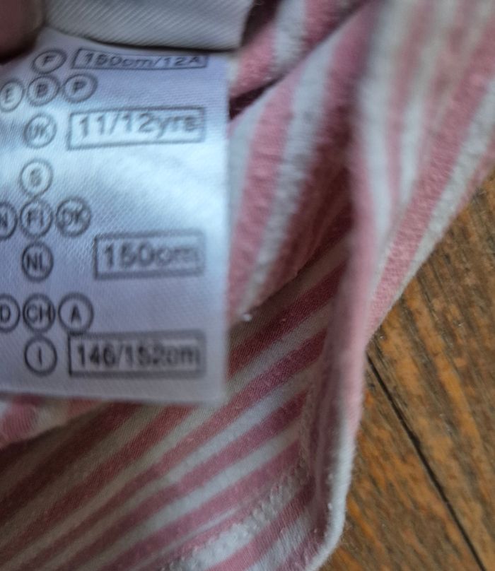 Sous pull à col roule verbaudet fille rayure rose et blanc taille 11/12ans - photo numéro 3